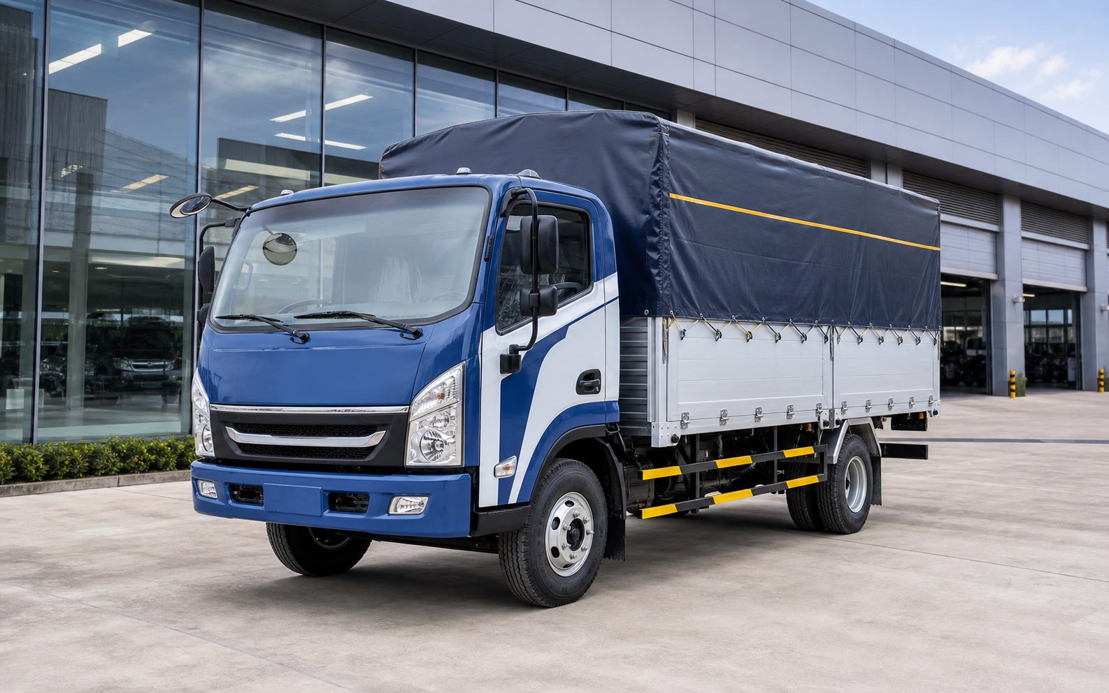Xe tải trung mui bạt hiện đại tại Hải Phòng